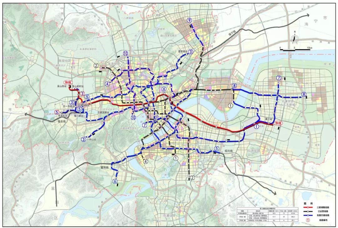 杭州地铁最新规划图,杭州地铁最新版规划图