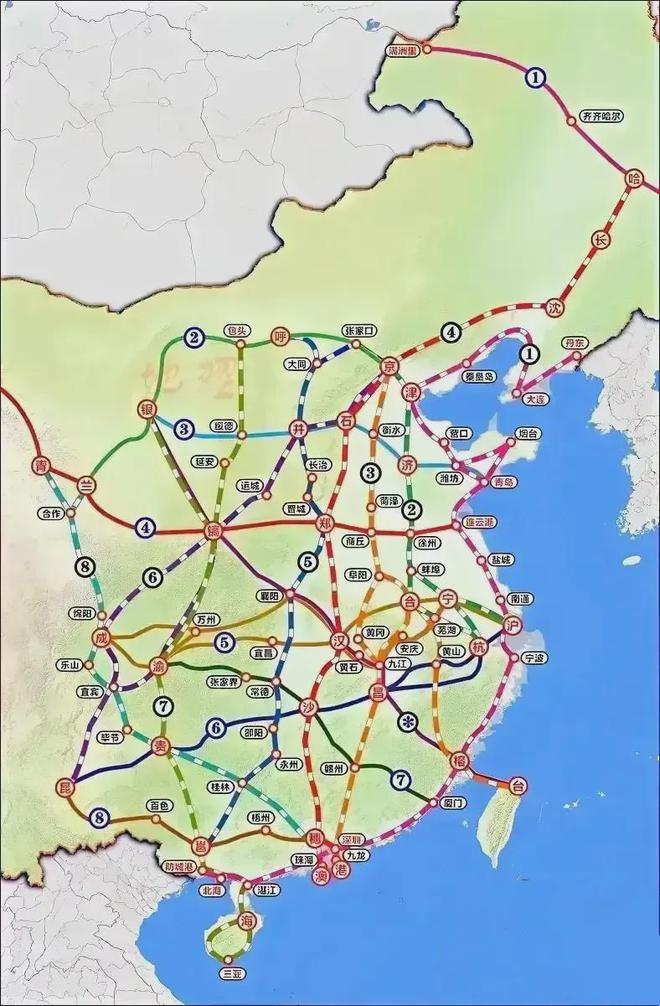 最新铁路线路图,全国铁路最新版图谱出炉