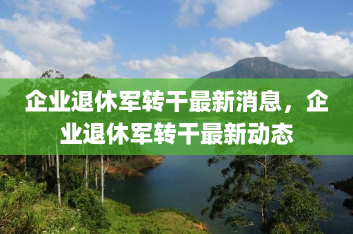 企业退休军转干最新消息,企业军转干部退休政策新动向揭晓。