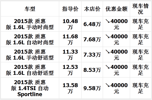 2016年宝来最新报价,2016款宝来现价一览